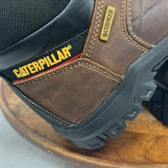 NEW CAT Threshold Work Boots Size 11 Steel Toe Waterproof Slip Resistant Ankle - Picture 5 of 12